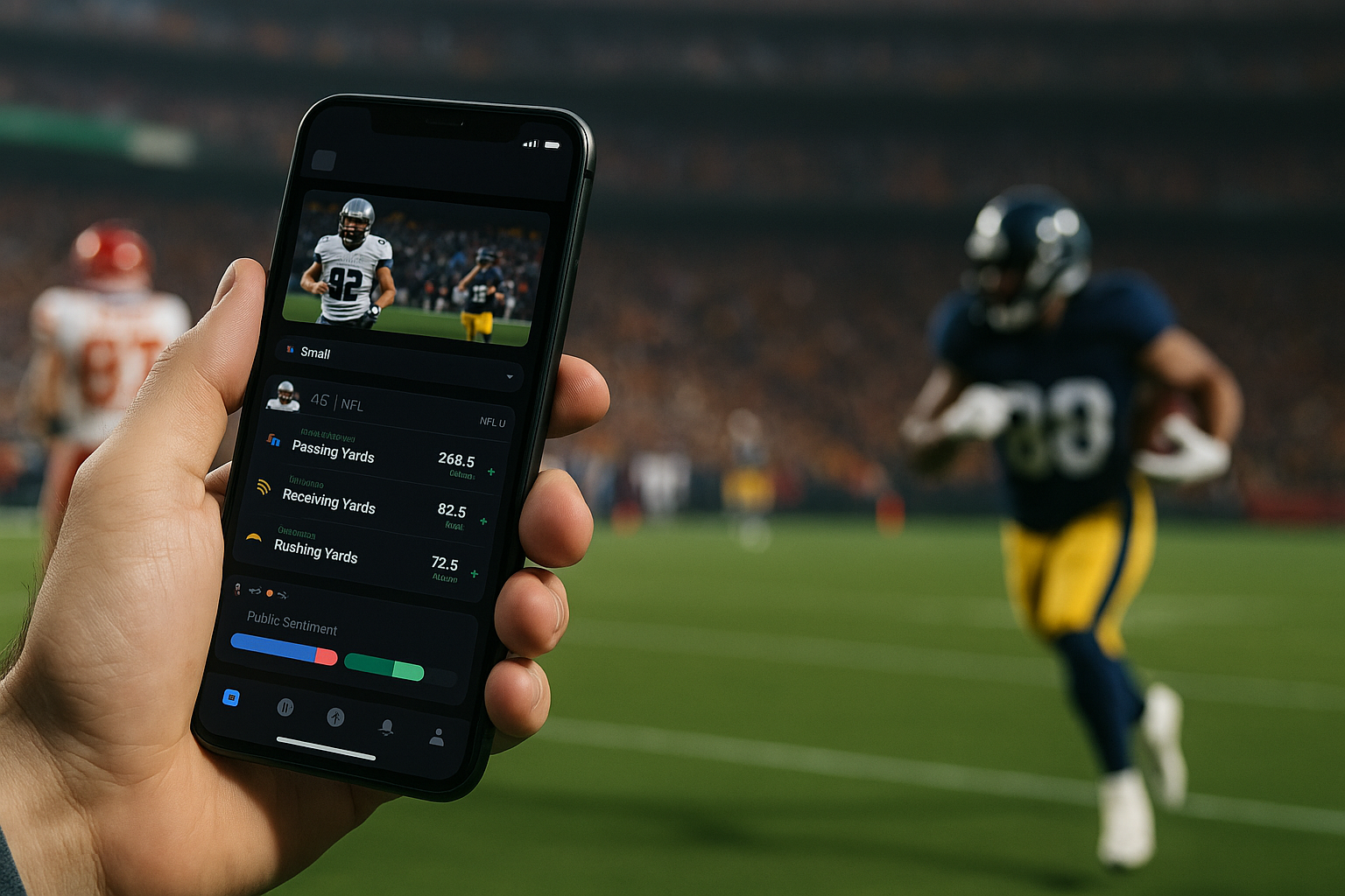Pikkit Pro interface showing NFL prop bet trends and sharp alerts